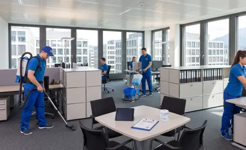Büroreinigung im Einsatz