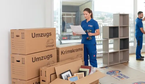 Möbelmontage durch das Team